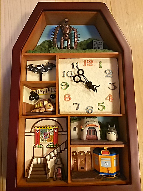 【希少品】三鷹の森 ジブリ美術館オリジナルコレクションBOX時計 置き時計